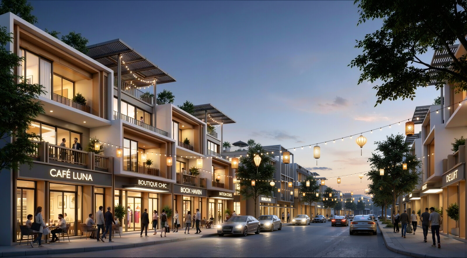 Bản đồ vị trí dự án Charmora City với các tuyến đường kết nối chính và điểm đến quan trọng, có badge 'Tựa sông — Nhìn biển'.