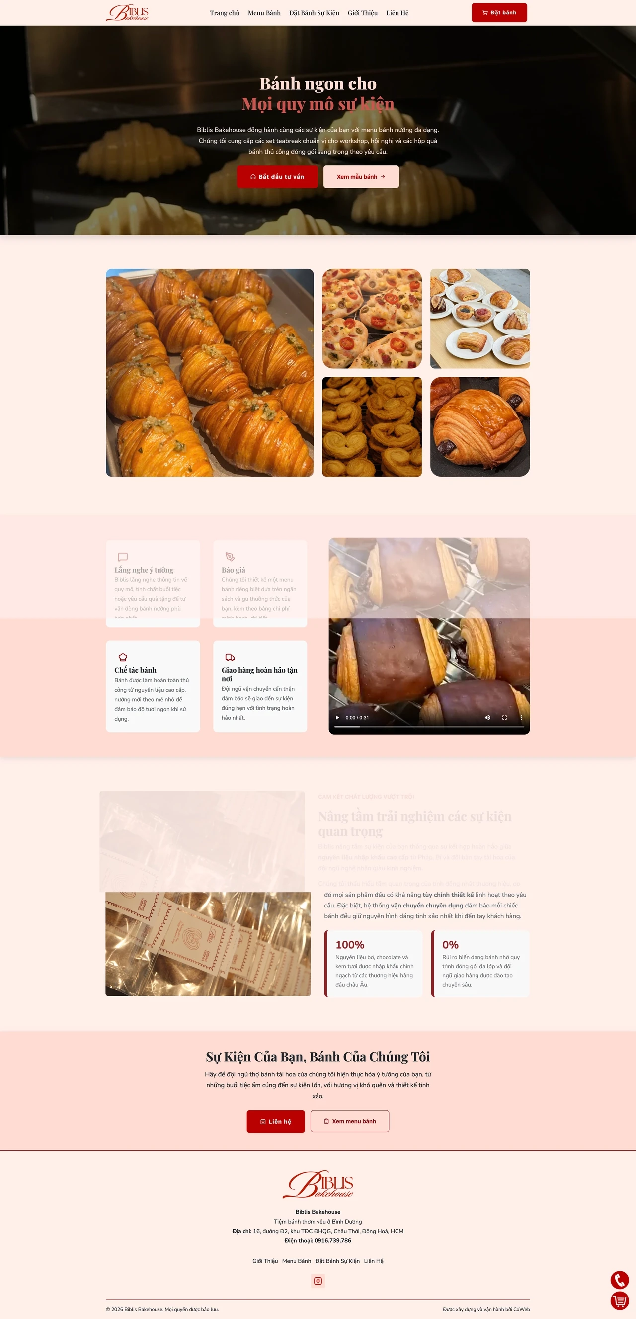 Website mẫu cho tiệm bánh — nơi khách hiểu bạn, tin bạn và quay lại.