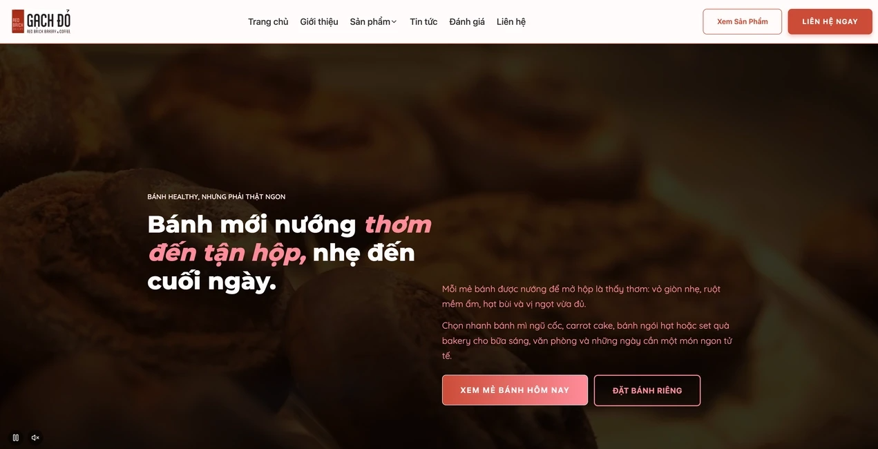 Website tiệm bánh (Bakery)