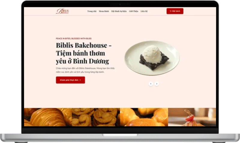 Website mẫu cho tiệm bánh — nơi khách hiểu bạn, tin bạn và quay lại.