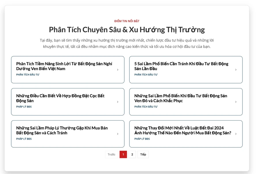 Biểu tượng các module website được kéo thả vào một trang web bất động sản đang phát triển